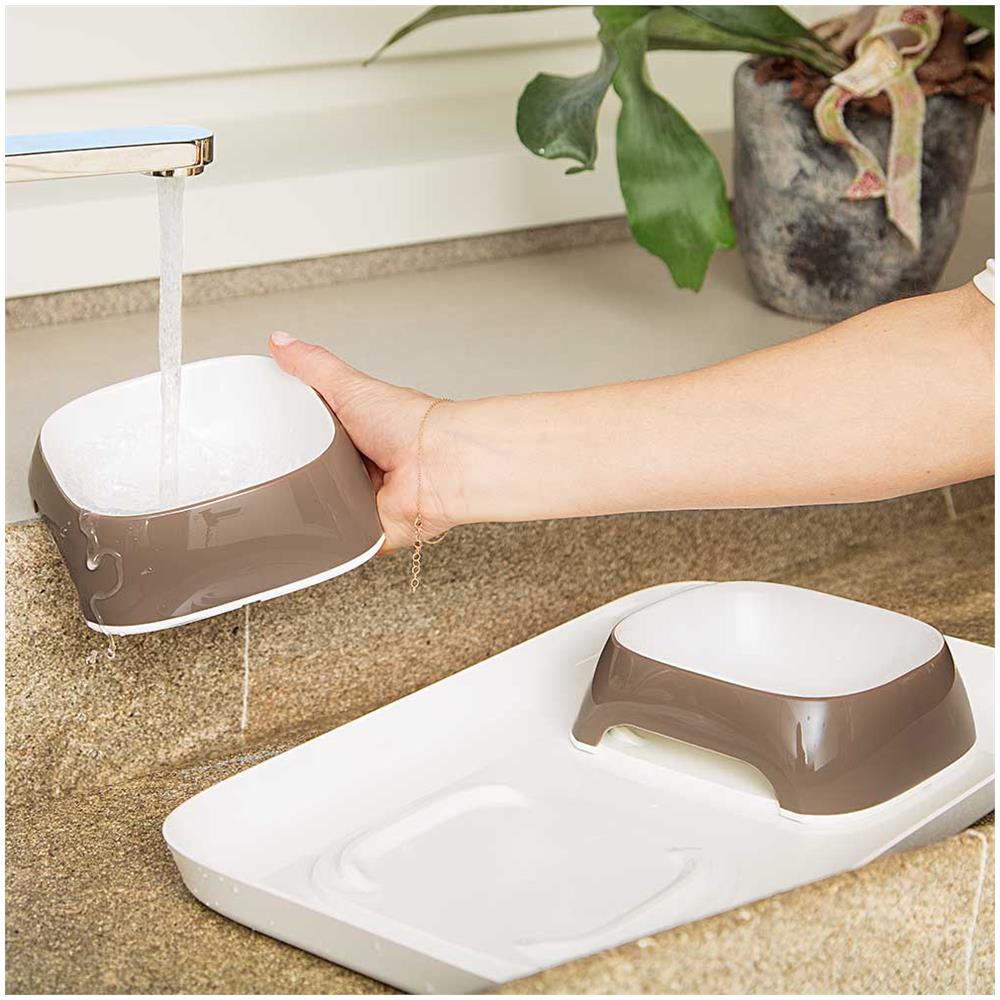 Vassoio Glam Tray Con Ciotole Cani Gatti Colorate Facile Pulizia - Foto 2