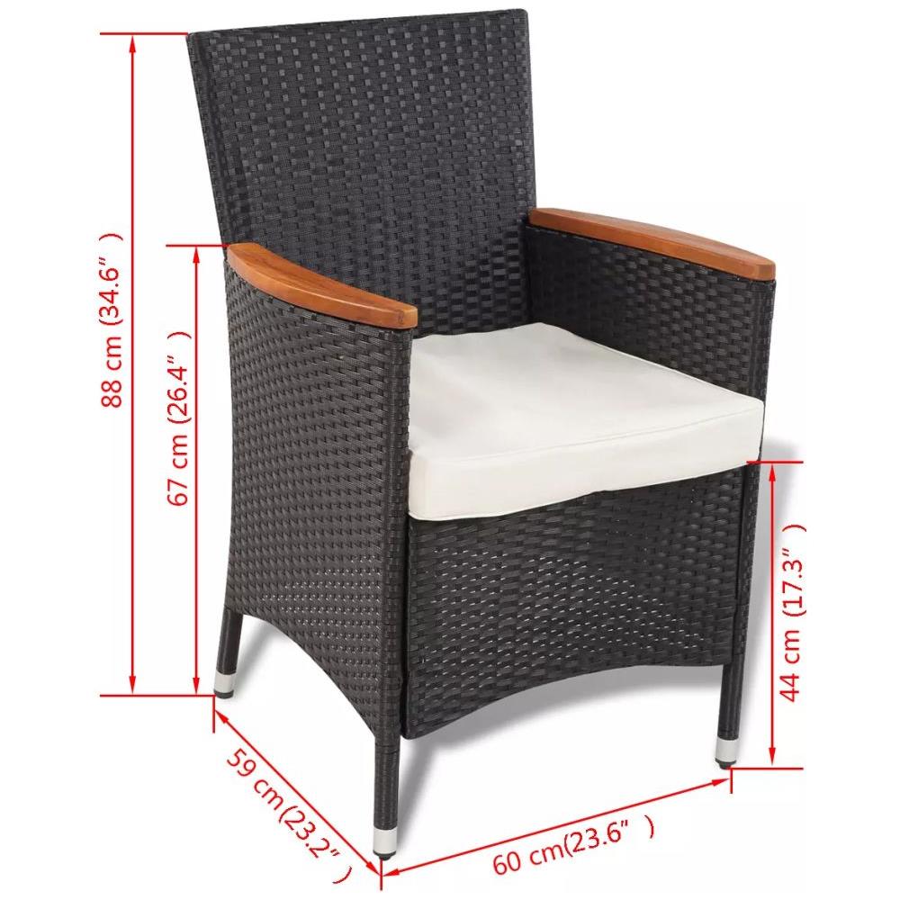 Set Da Pranzo Da Giardino 9 Pz Con Cuscini In Polyrattan - Foto 2