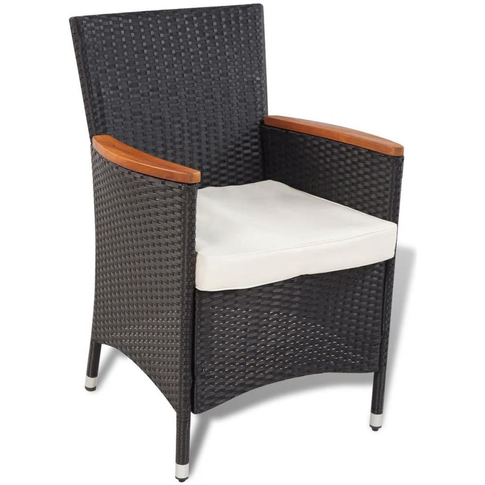 Set Da Pranzo Da Giardino 9 Pz Con Cuscini In Polyrattan - Foto 3