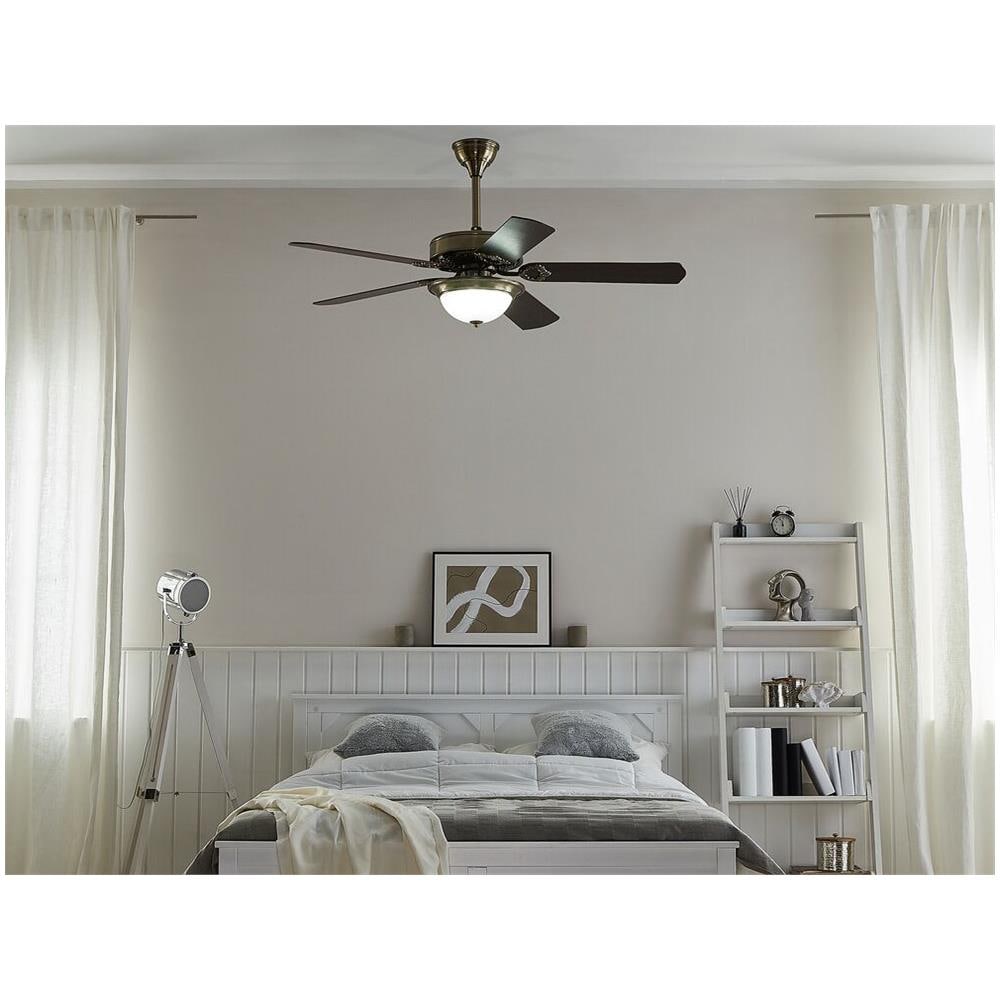 Ventilatore Da Soffitto Con Luce, Colore Legno Scuro / Oro Begej - Foto 1