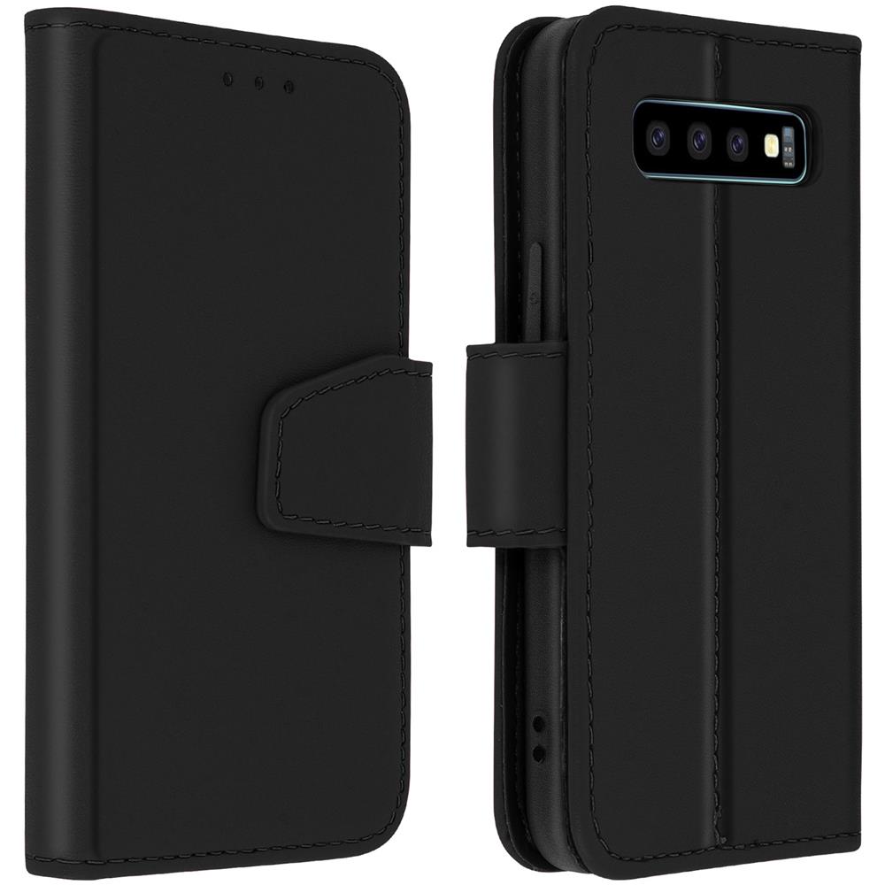 Custodia Samsung Galaxy S10 Plus Porta Carte Pelle Funzione Stand Premium Nero - Foto 1
