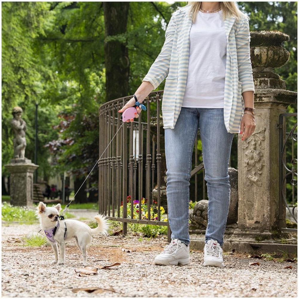Guinzaglio Allungabile Per Cani Piccoli Flippy One Cord Mini, Cordino Retraibile 3 M, Max 8 Kg, Blu - Foto 2