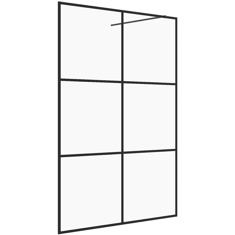Parete Per Doccia Walk-in Vetro Trasparente Esg 140x195cm Nera - Foto 2