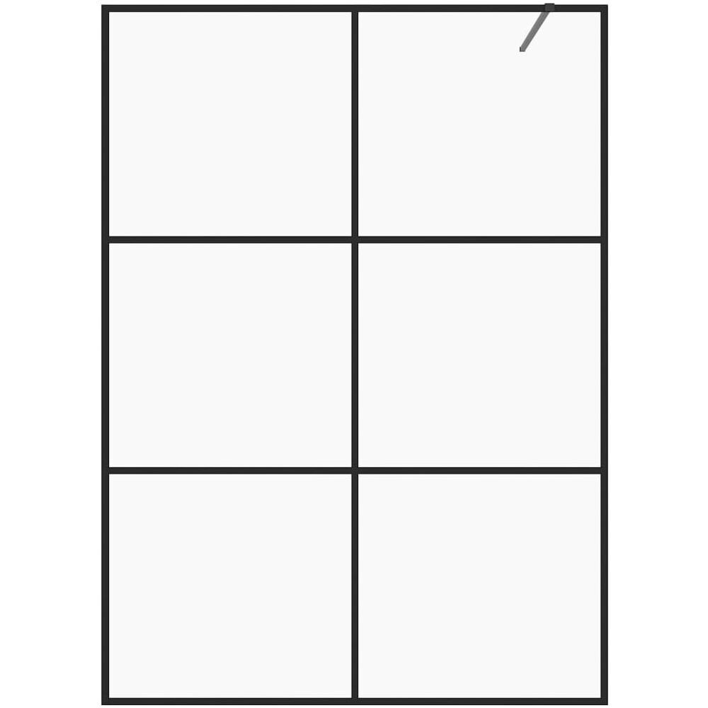 Parete Per Doccia Walk-in Vetro Trasparente Esg 140x195cm Nera - Foto 3