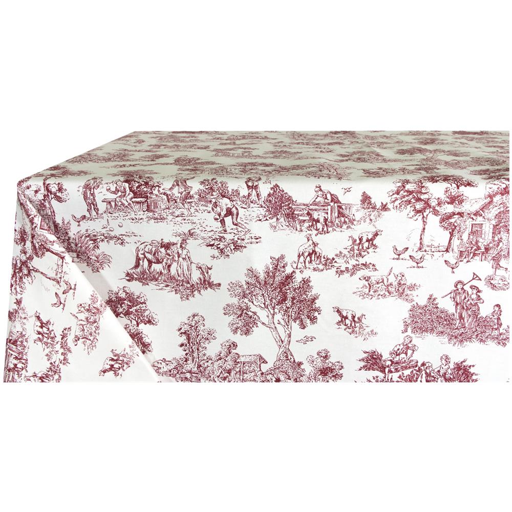 Tovaglia Cucina Copritavolo 100% Cotone Made In Italy Sanremi Vari Colori 140x180 Rosso - Foto 1