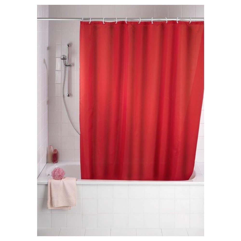 Tenda Doccia, Tessile, Colore Rosso, 180x200 Cm, Venko - Foto 2