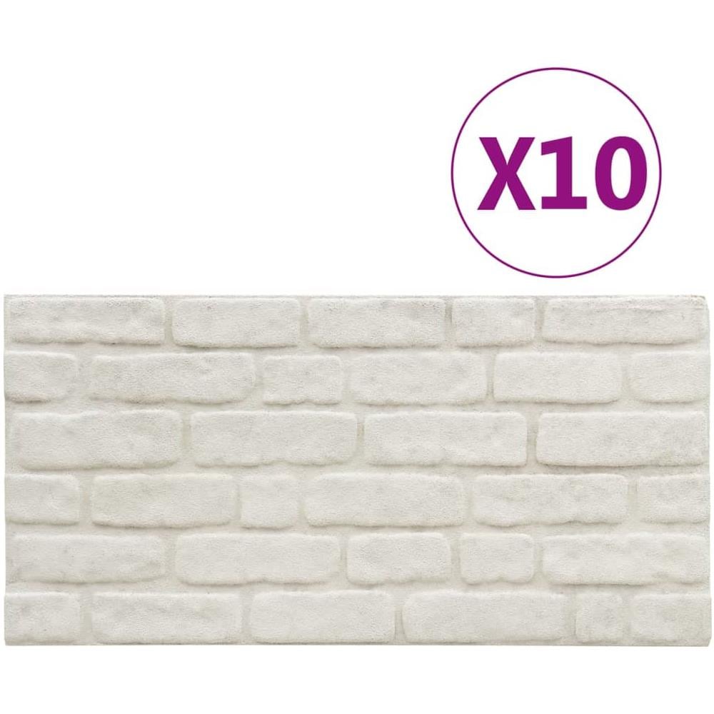 Pannelli Murali 3d Con Design A Mattoni Bianchi 10 Pz Eps - Foto 2