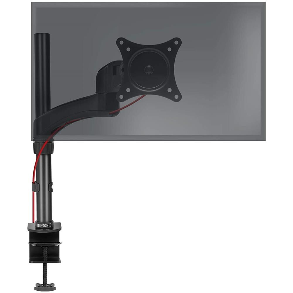 Dm451x2 Supporto Monitor - Supporto Per 1 Monitor Fino A 27” - Vesa 75/100 - Portata 13,8 Kg - Regolabile In Altezza - Inclinabile -90° +45° - Rotabile Di 360° Con Un Braccio - Foto 1