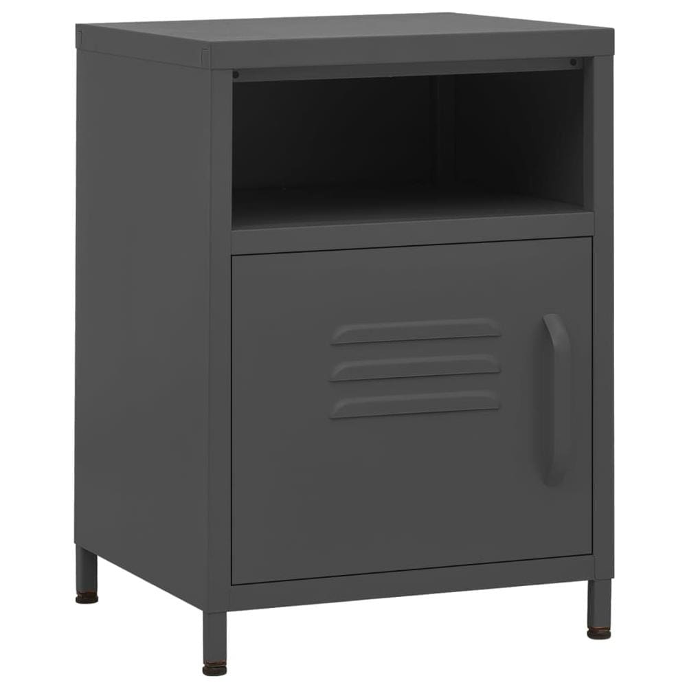 Comodino Antracite 35x35x51 Cm In Acciaio - Foto 2