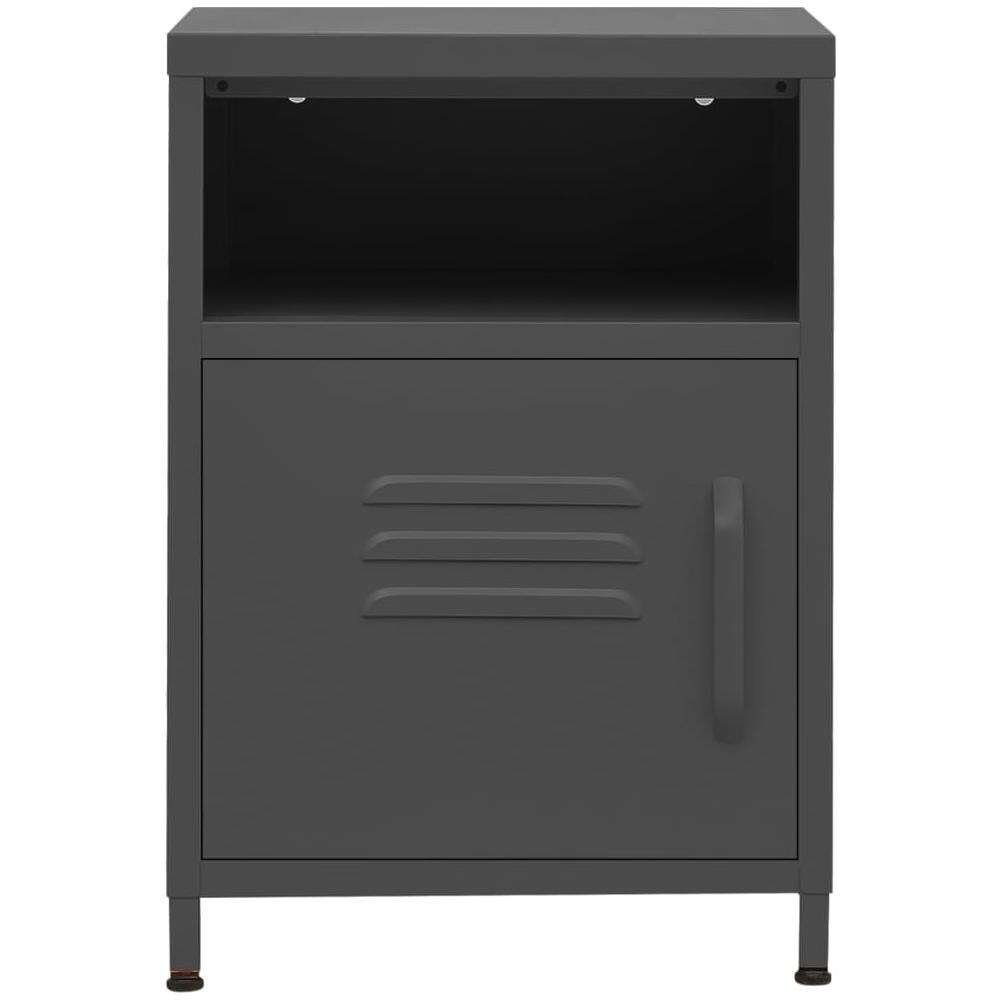 Comodino Antracite 35x35x51 Cm In Acciaio - Foto 3