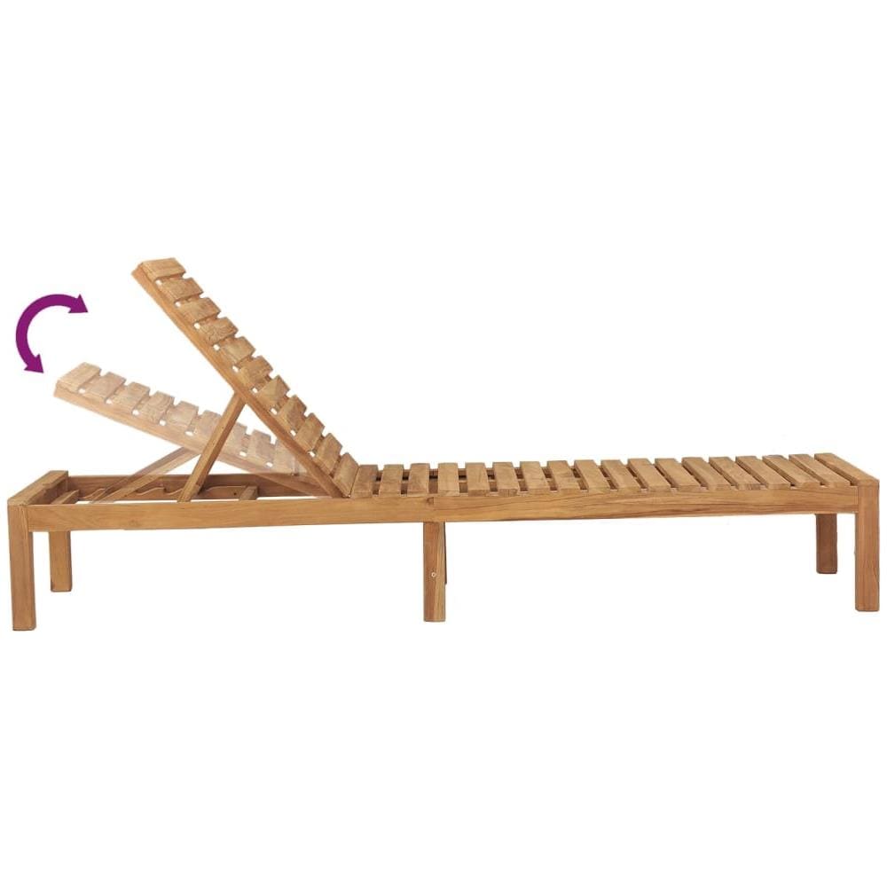 Lettini Prendisole 2 pz in Legno Massello di Teak - Foto 2