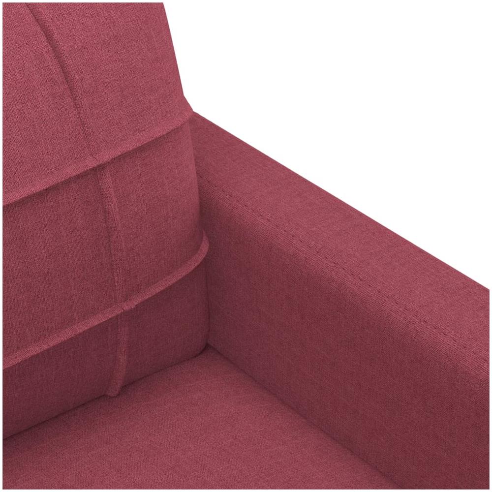 Divano A 2 Posti Rosso Vino 120 Cm In Tessuto - Foto 7