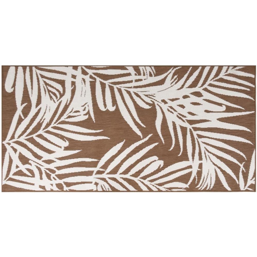 Tappeto Da Esterno Marrone E Bianco 80x150 Cm Reversibile - Foto 3