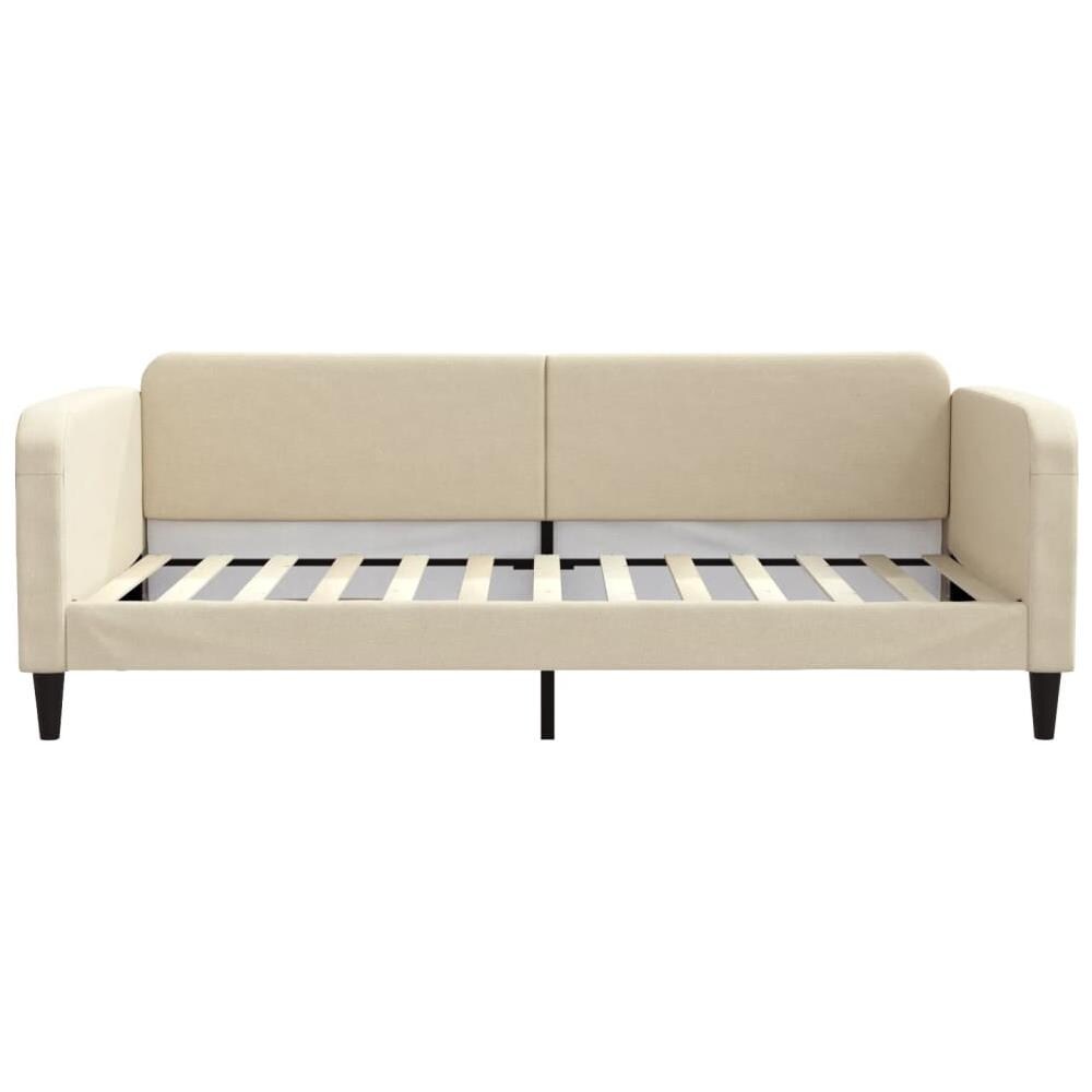Letto Da Giorno Crema 100x200 Cm In Tessuto - Foto 2