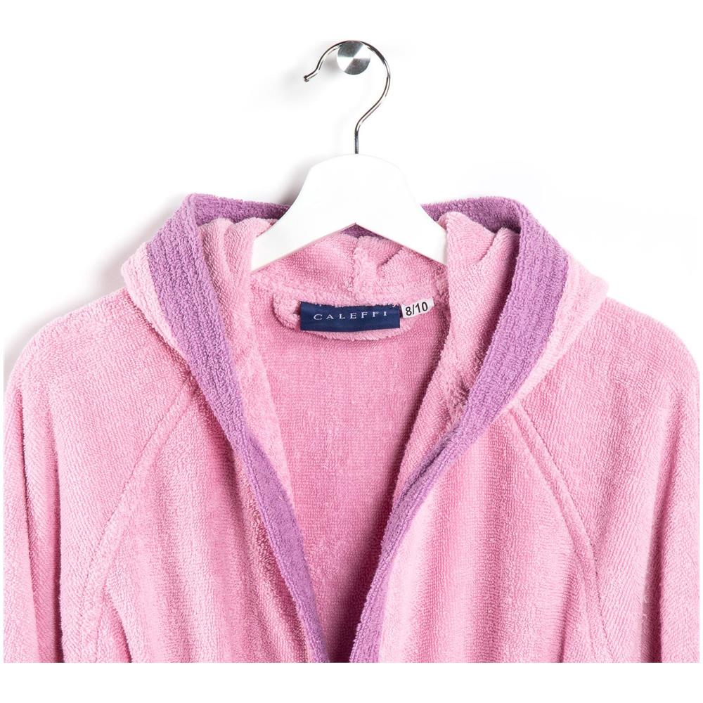Accappatoio Con Cappuccio Spugnissima Young In Cotone Colore Rosa Misura 10-12 Anni - Foto 1