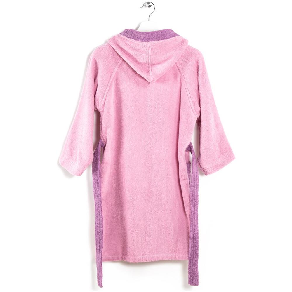 Accappatoio Con Cappuccio Spugnissima Young In Cotone Colore Rosa Misura 10-12 Anni - Foto 2
