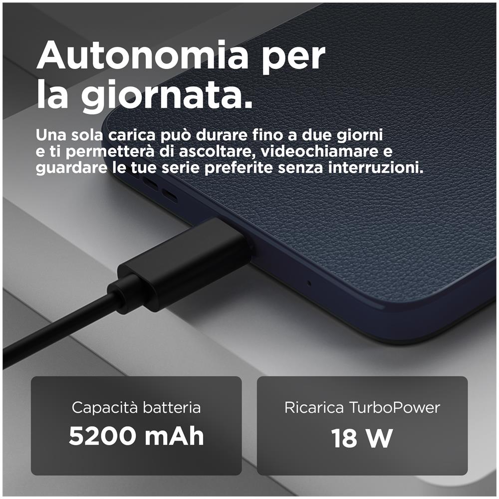 Moto G05 4G 128GB 4GB Ram Display 6.67" Main Camera 50MP Doppia SIM Android 15 USB tipo-C Helio G81 Extreme 5200 mAh Denim Blu - Foto 12