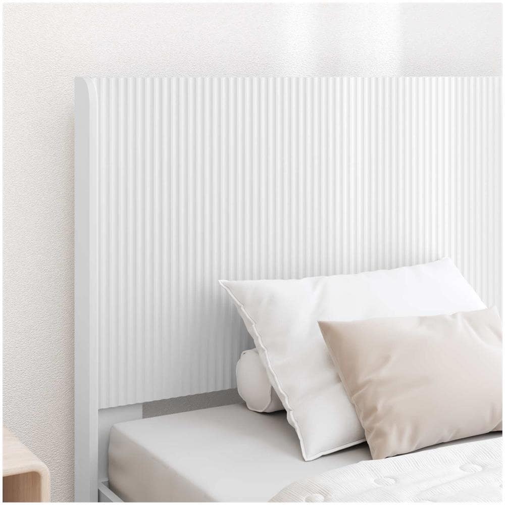 Struttura del letto con stoccaggio e testata Bianco 90 x 200 cm - Foto 2