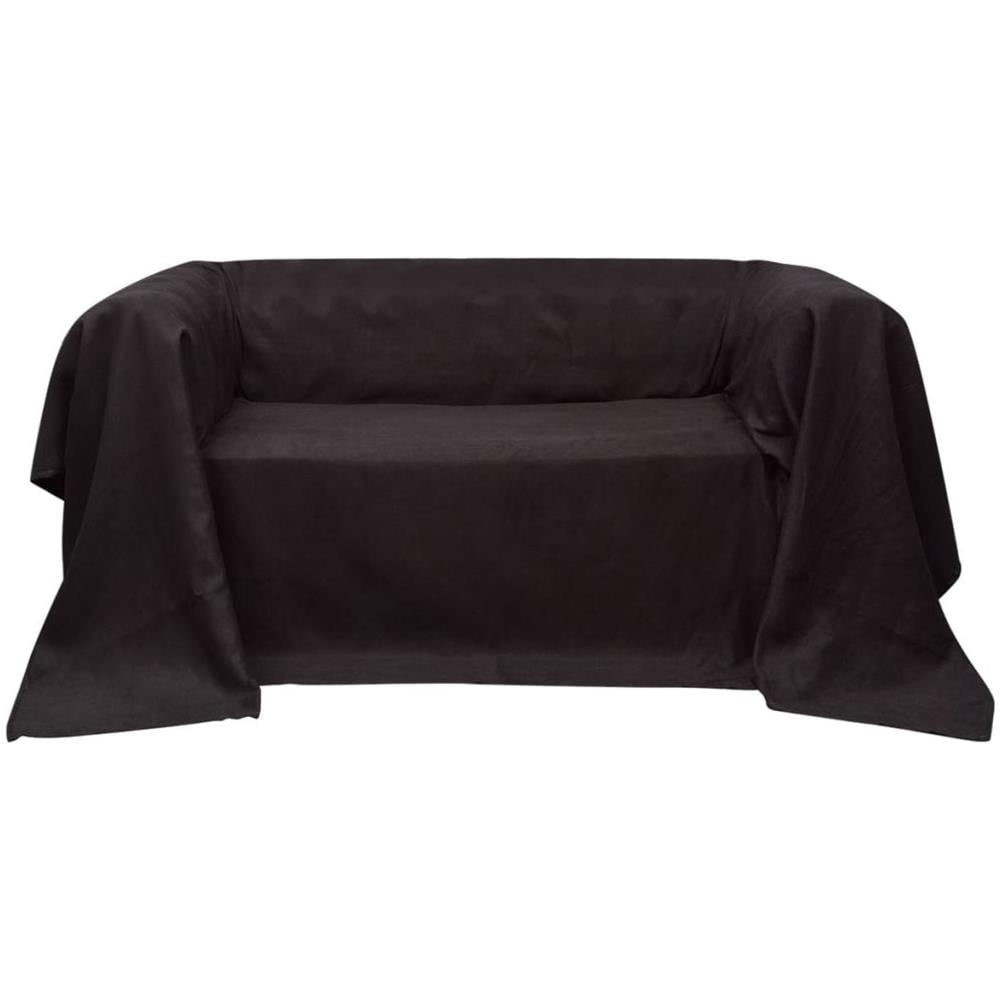 Fodera Per Divano In Micro-camoscio Marrone 270 X 350 Cm - Foto 1