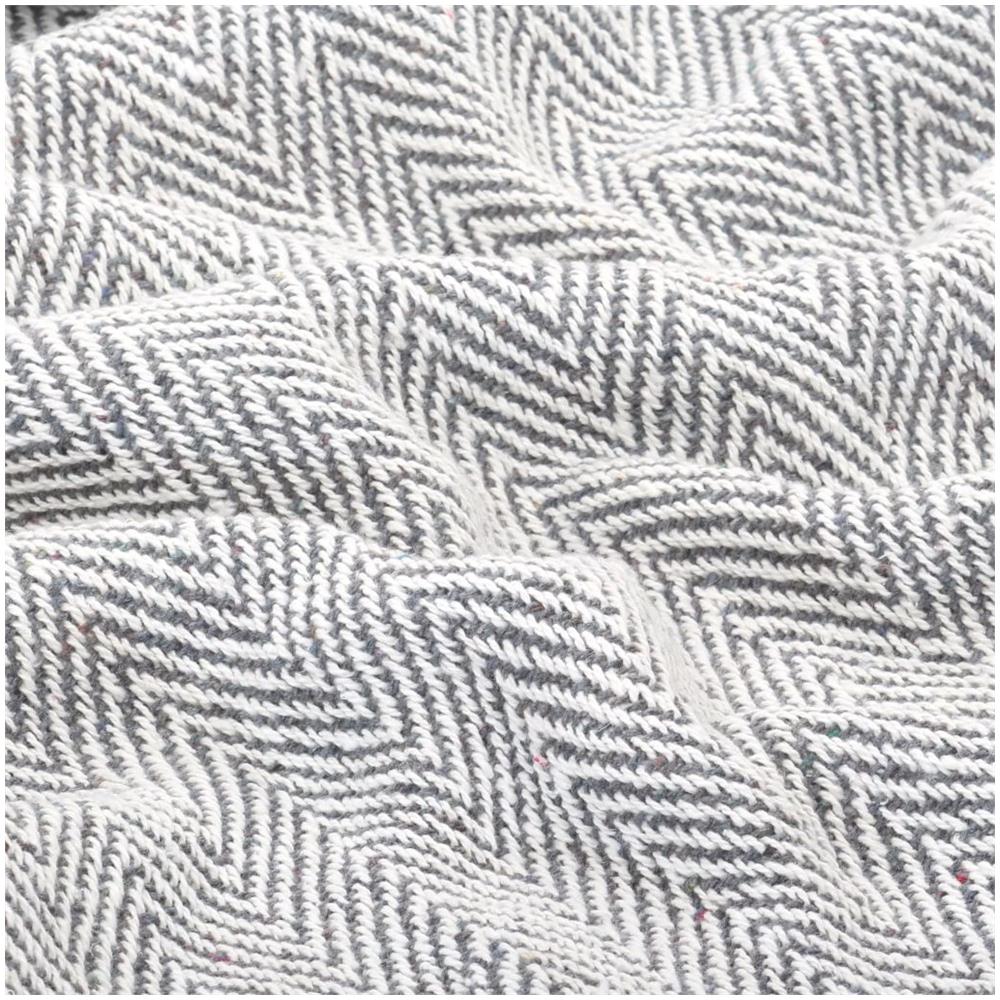Copriletto in Cotone a Spina di Pesce 125x150 cm Grigio - Foto 2