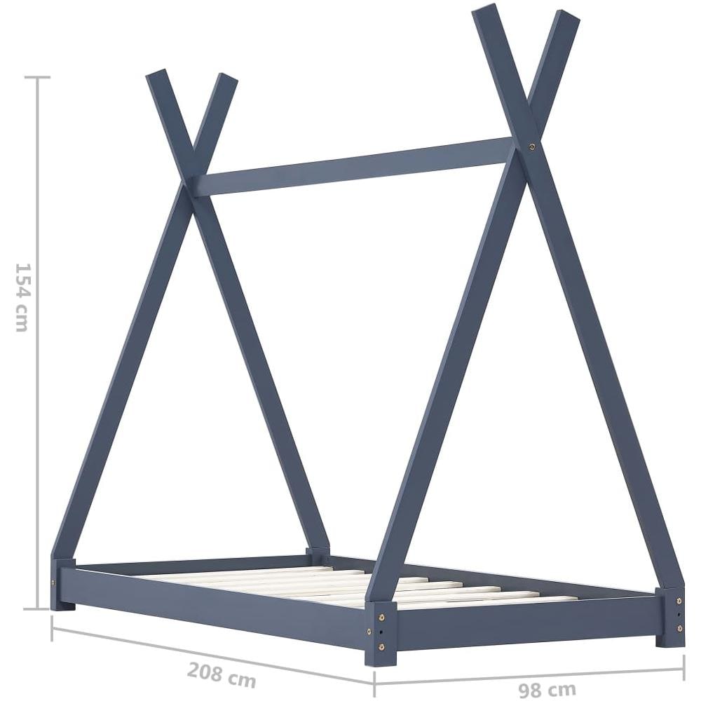 Giroletto Per Bambini Grigio In Massello Di Pino 90x200 Cm - Foto 7
