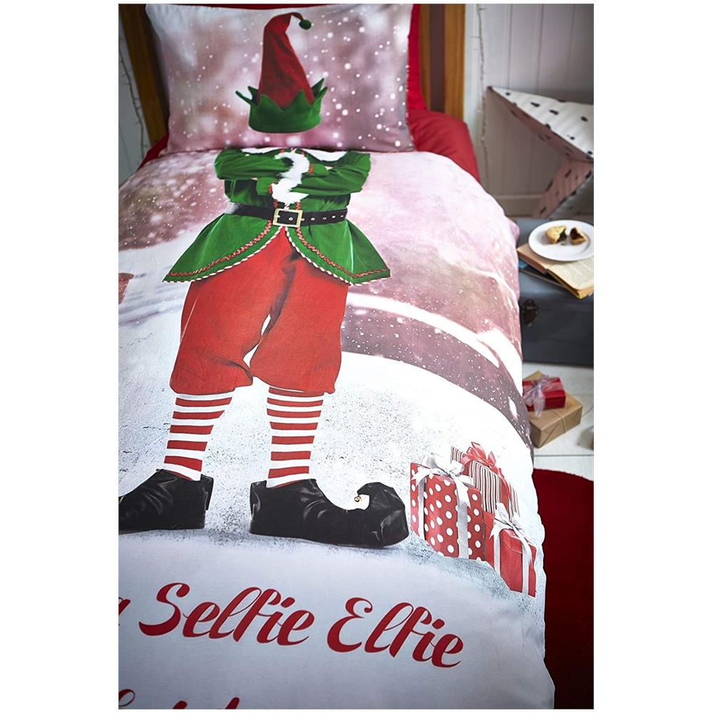 Set Comprensivo Di Piumino, Motivo: Selfie Elfie, Multicolore, Multi, 27 X 3 X 38 Cm - Foto 2