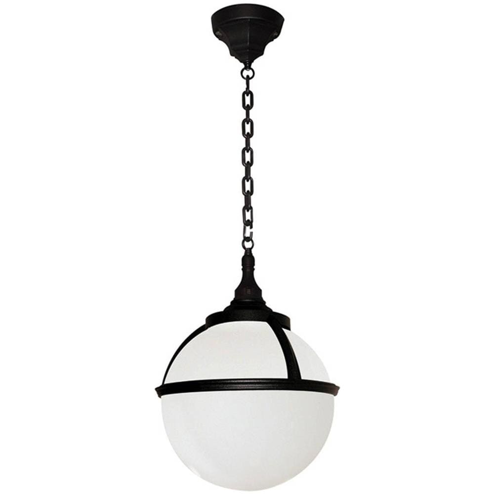 Lanterna A Catena Da Soffitto Globo Da Esterno 1 Luce Nera Ip44, E27 - Foto 1