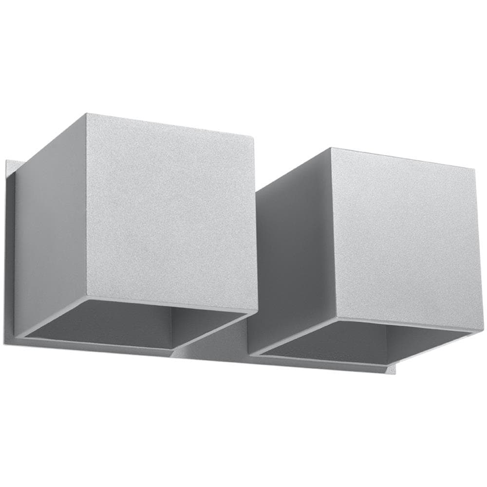Lampada Da Parete Twin Square Up & Down Grigio G9 - Foto 2