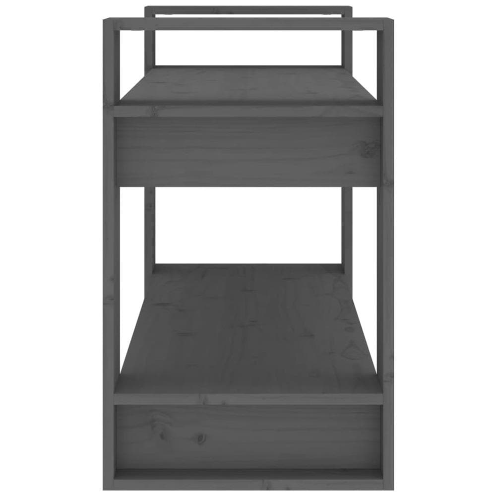 Libreria / divisorio Grigio 80x35x56,5 Cm Legno Massello Di Pino - Foto 2