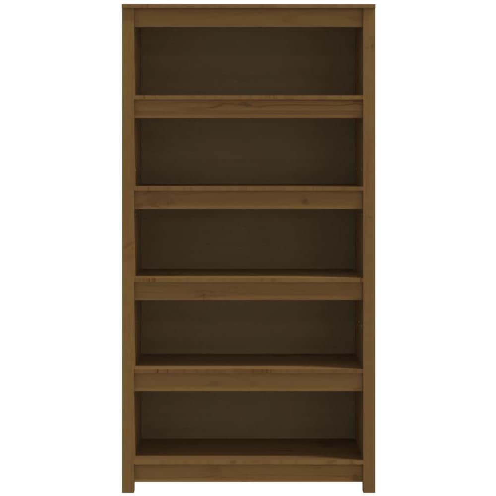 Libreria Marrone Miele 80x35x154 Cm In Legno Massello Di Pino - Foto 2