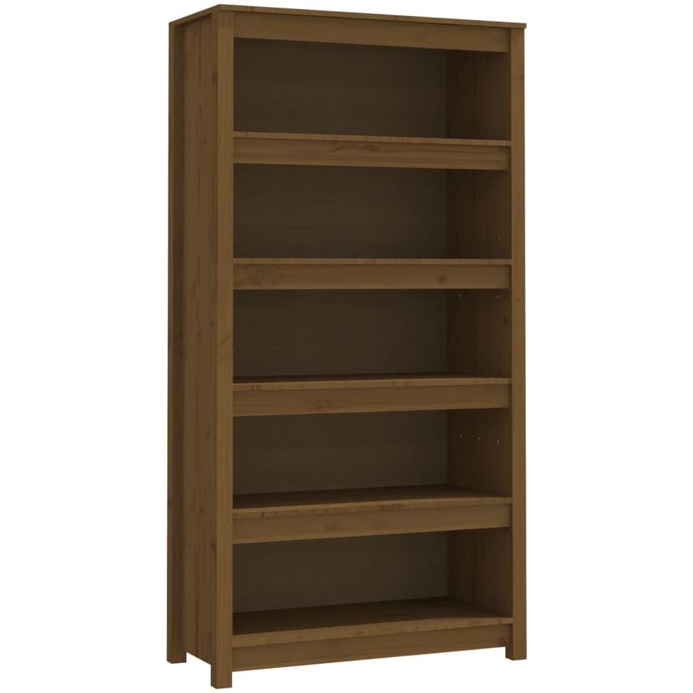 Libreria Marrone Miele 80x35x154 Cm In Legno Massello Di Pino - Foto 3