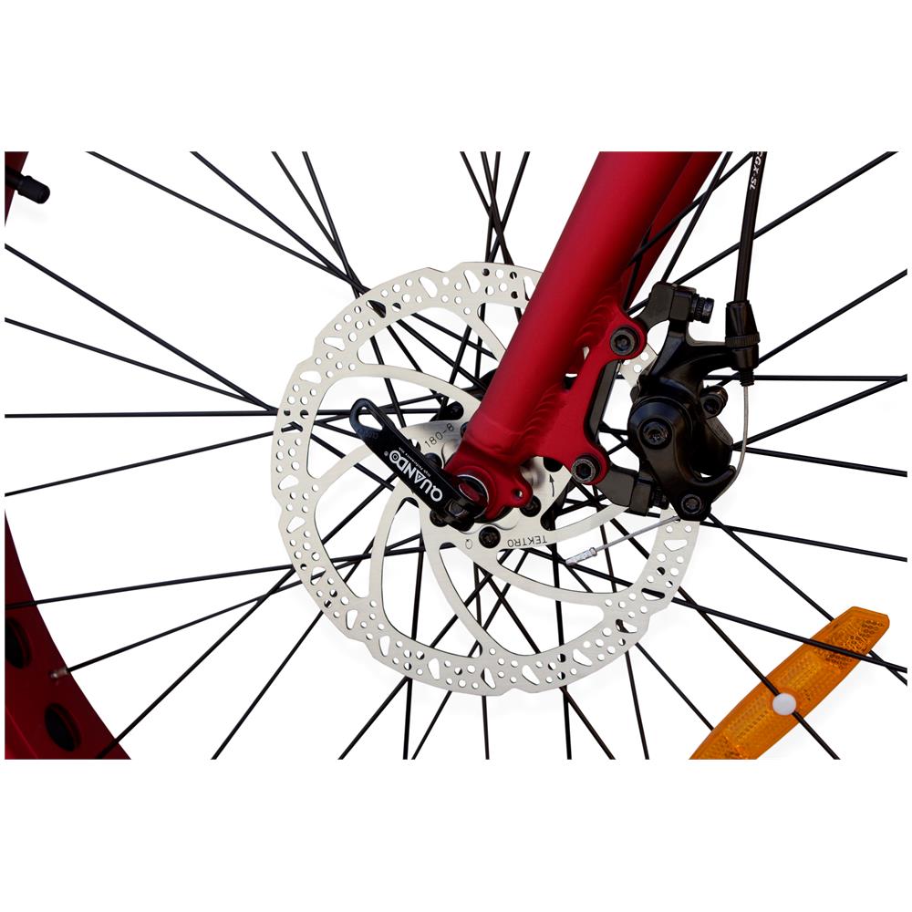 Outlaw - Rosso Metallico E Inossidabile - 250w / 10ah - Vintage Chopper E-bike - Bicicletta Elettrica Cruiser Custom Fat Bike - Foto 2