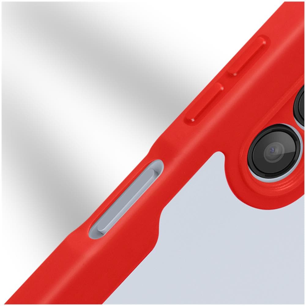 Cover Samsung Galaxy A13 5g / A04s Retro Plexiglass Fronte Polimero Bordo Rosso - Foto 5