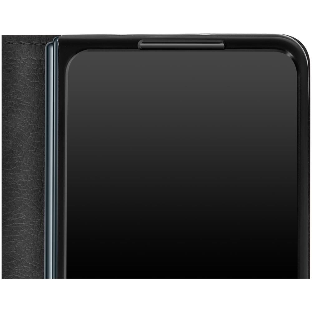 Cover Per Samsung Z Fold3, Portacarte E Chiusura Linguetta Magnetica Nera - Foto 2
