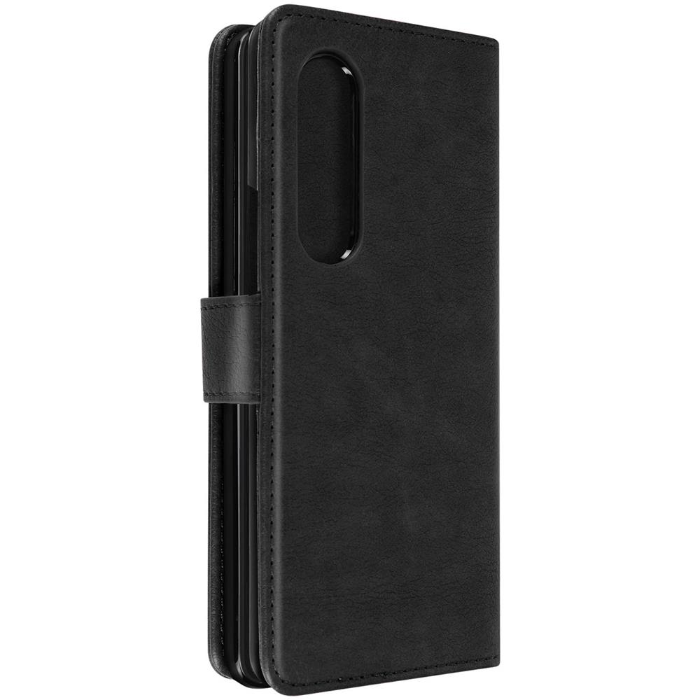 Cover Per Samsung Z Fold3, Portacarte E Chiusura Linguetta Magnetica Nera - Foto 5