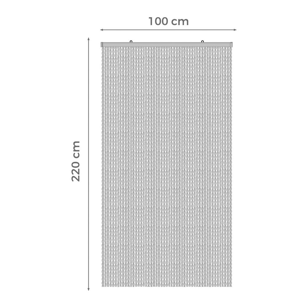 Tenda Antimosca Antirumore Caduta Pannello Porta Finestra Casa Pon Pon Vari Colori 100x220 Grigio - Foto 5