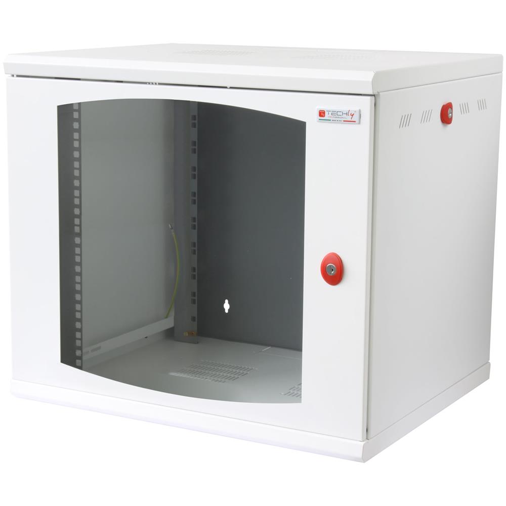 Armadio Rack 19'' A Muro 13 Unità Sezione Unica Prof. 600mm Bianco - Foto 1