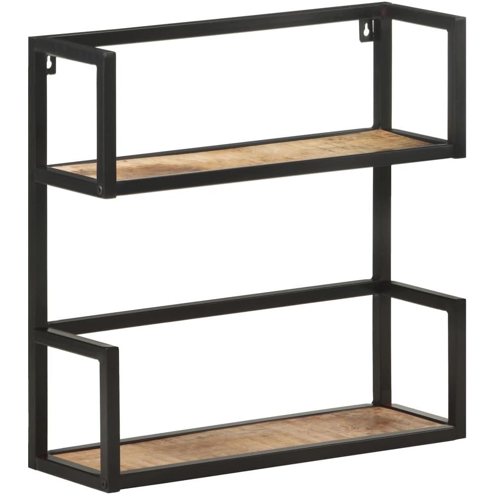 Scaffale A Muro 60x20x60 Cm In Legno Di Mango Grezzo - Foto 1