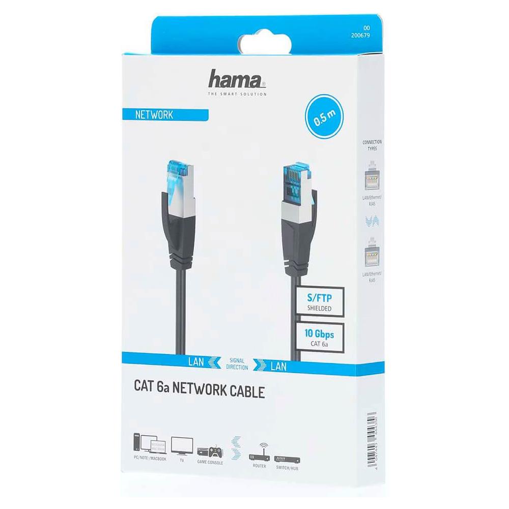 Cavo Di Rete Hama Cat6a S / Ftp 0,5 M Nero - Foto 2