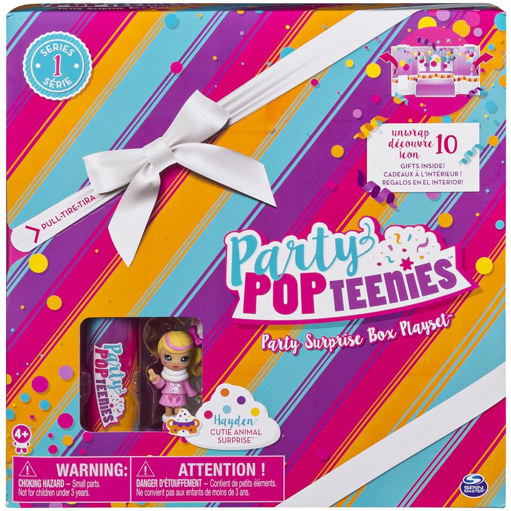 Partito Popteenies- Confezione Regalo con 1 Bambola, 1 mini Tubo Bambolina All'interno, 1 Cucciolo, Capelli 1, 3 Mobiletti, Accessori da partito, Adesivi, 6.044.091 - Foto 5