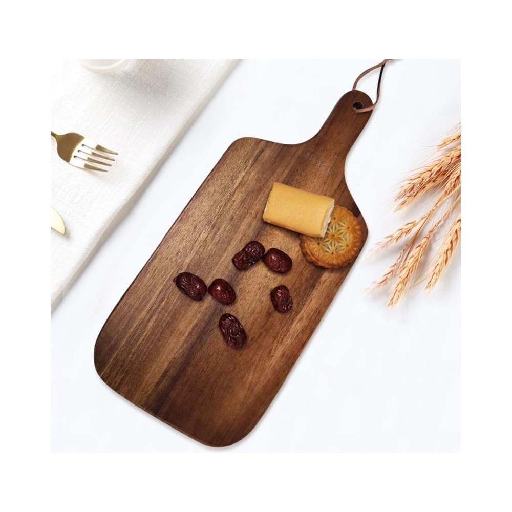 38 x 25 x 2,5 cm per servire formaggi antipasti Cibeat Tagliere in legno di acacia con manico e cordino pane ecc 