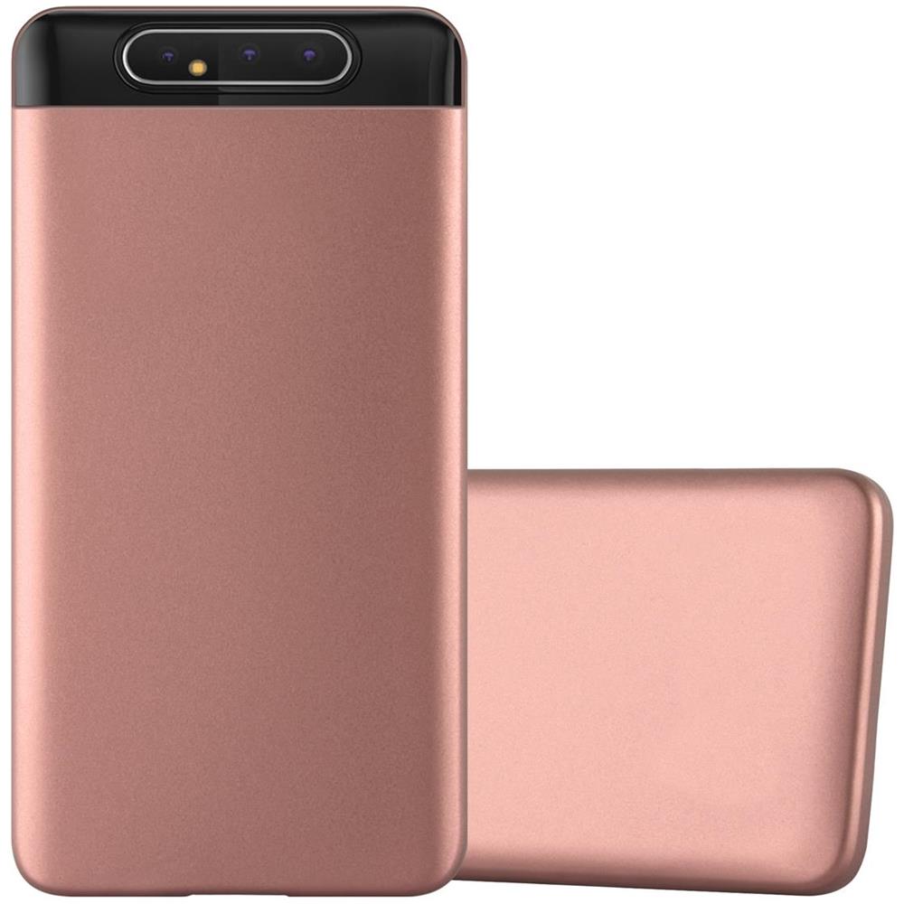 Custodia Compatibile Con Samsung Galaxy A80 / A90 4g In Oro Rosa Metallico - Coperchio Protettivo In Silicone Tpu Flessibile - Foto 1