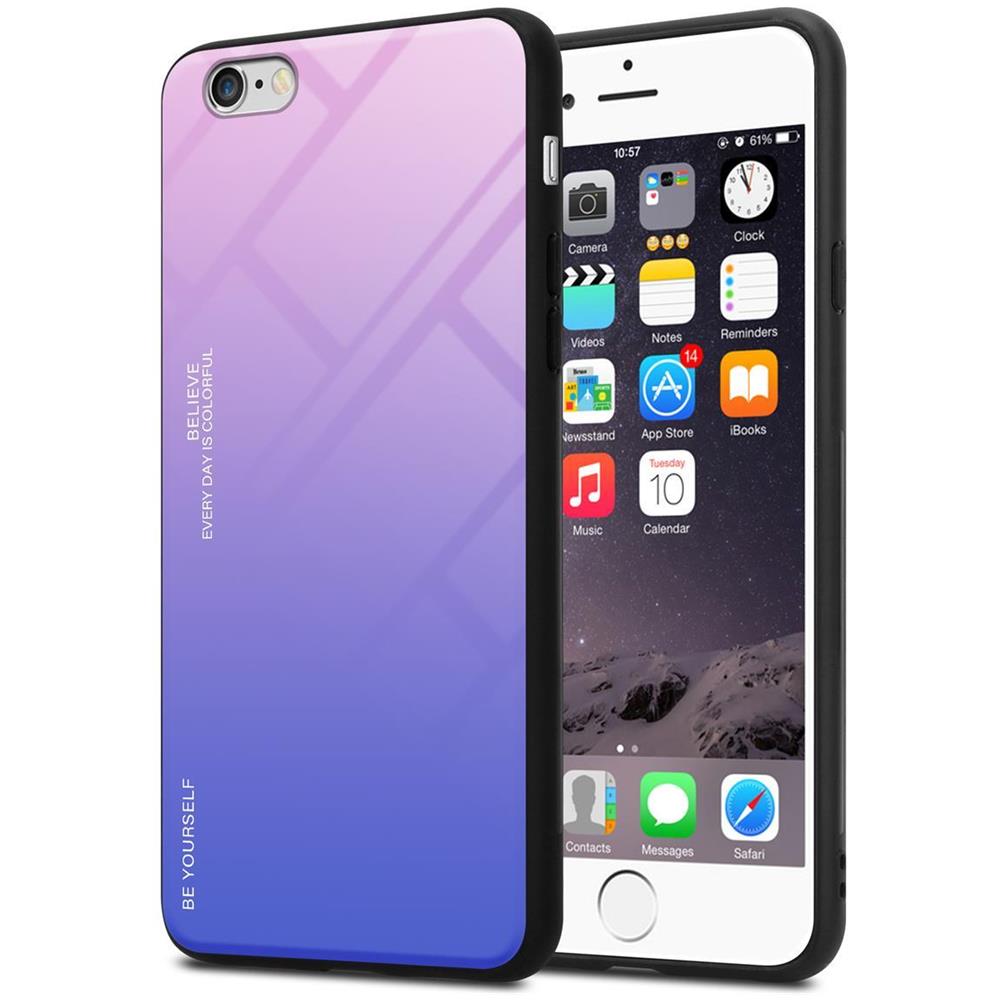 Cadorabo Custodia Compatibile Con Apple Iphone 6 / 6s In Rosa - Blu - Coperchio Protettivo Bicolore In Vetro Temperato E Silicone Tpu - Foto 1