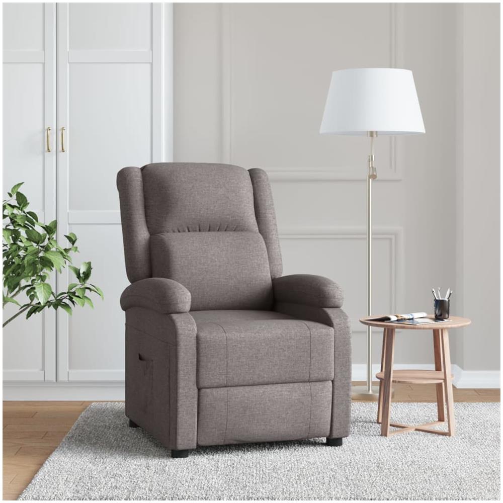 Poltrona Reclinabile Tortora In Tessuto - Foto 1