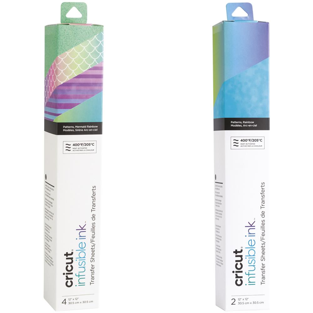 6 Fogli Di Trasferimento - Sirena + Arcobaleno - 30,5 X 30,5 Cm Cricut - Foto 1
