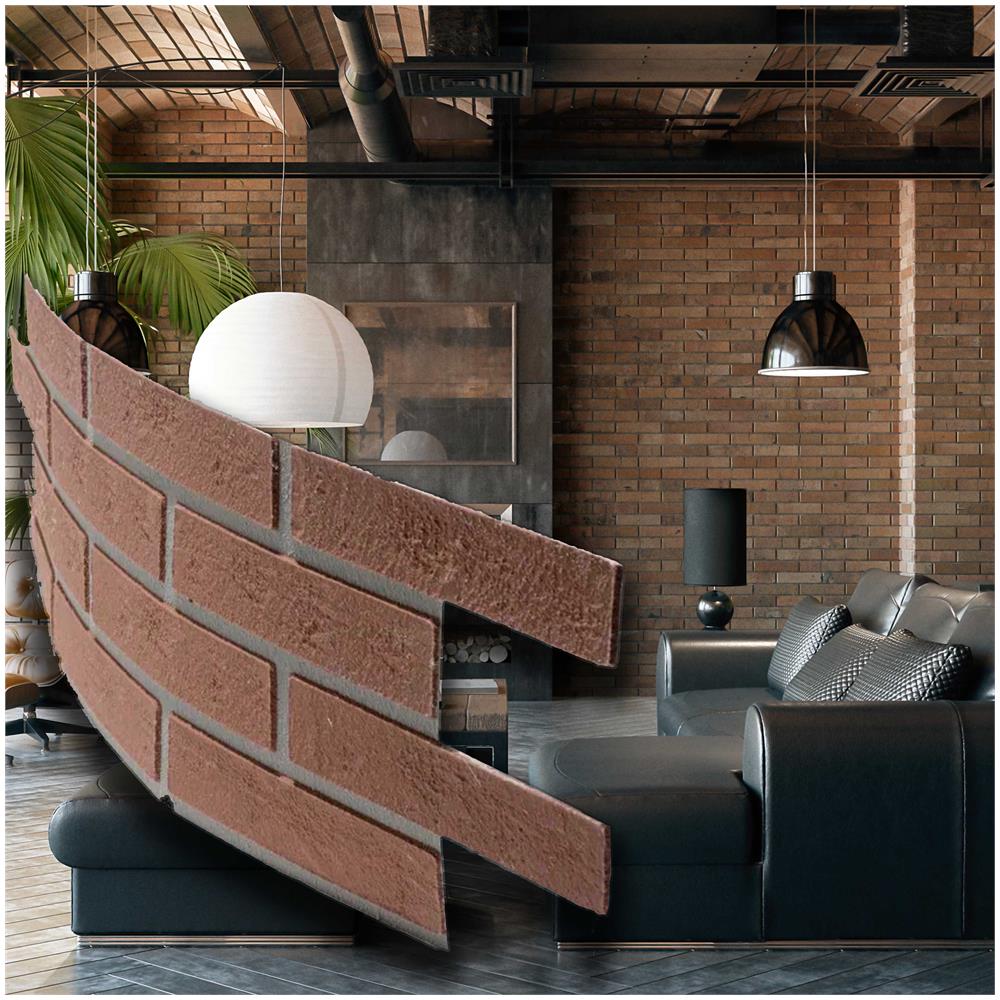 Rivestimento Esterno - Interno Isolante Flex 248x770x5mm Con Mattoni Bruni Ultrarealistici - Foto 1