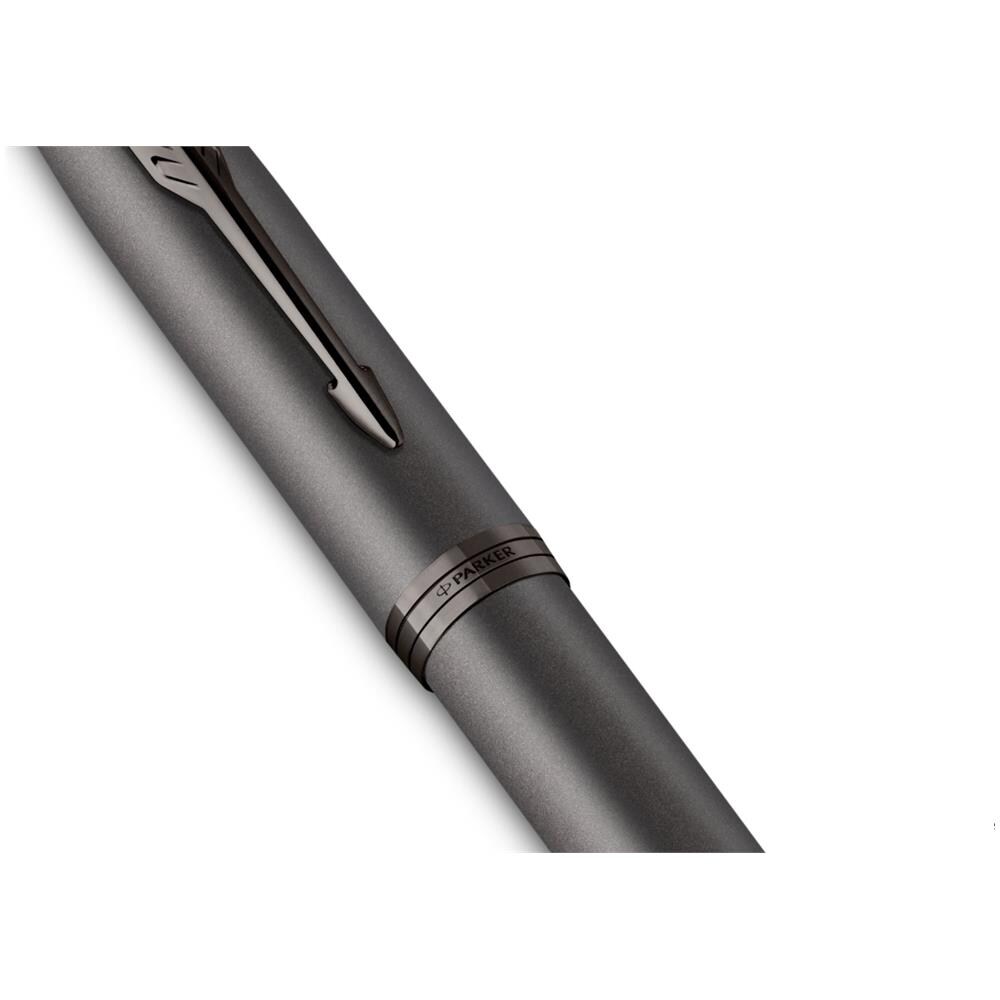 Im Monochrome Penna Roller Punta F Fusto Grigio Scuro Inchiostro Nero Confezione Regalo - Foto 6