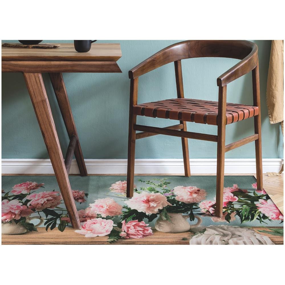 Tappeto Cucina Antiscivolo Stampa Digitale Emozioni Fantasie Floreali Vintage 58x190 Peonie - Foto 5