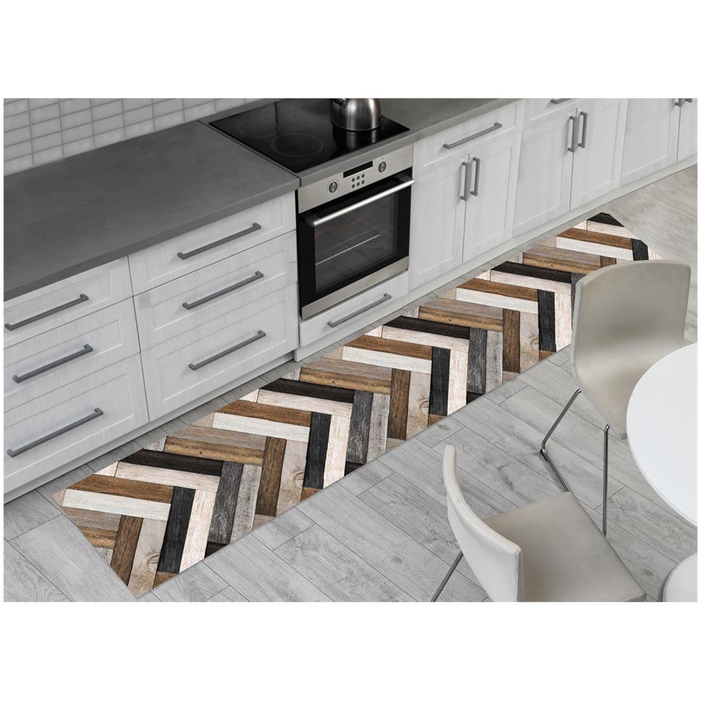 Tappeto Passatoia Cucina Antiscivolo Sottolavello Digitale Fantasie Varie 50x90 Listelli - Foto 1