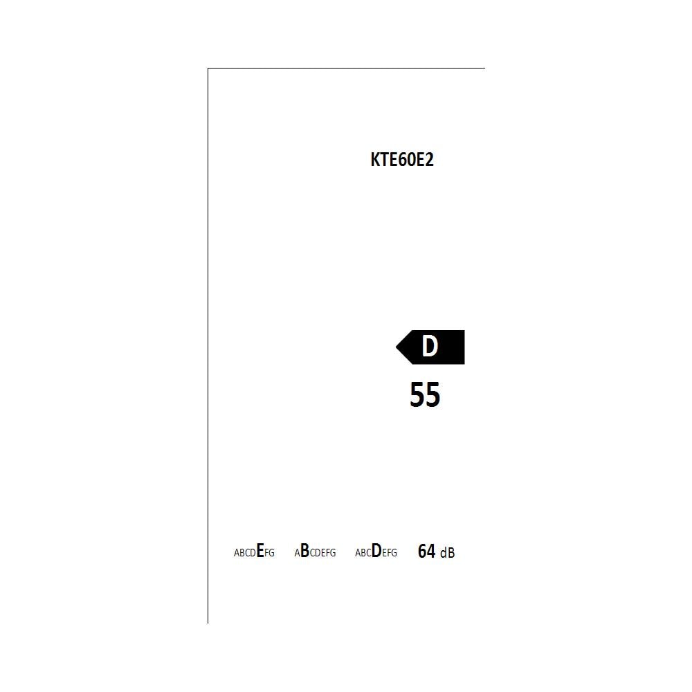 KTE60E2 cappa aspirante Incassato Acciaio inox 282 m³ /h D - Foto 3